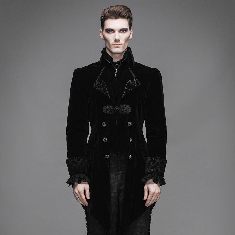 Byronic Ruffle-Sleeve Tailcoat
