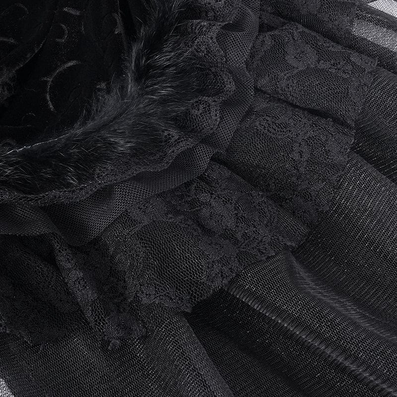 Black Rose Floral Lace Leg Warmers