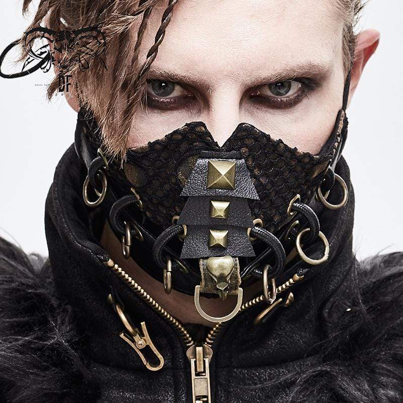 Iron Veil Ringed Mesh Mask