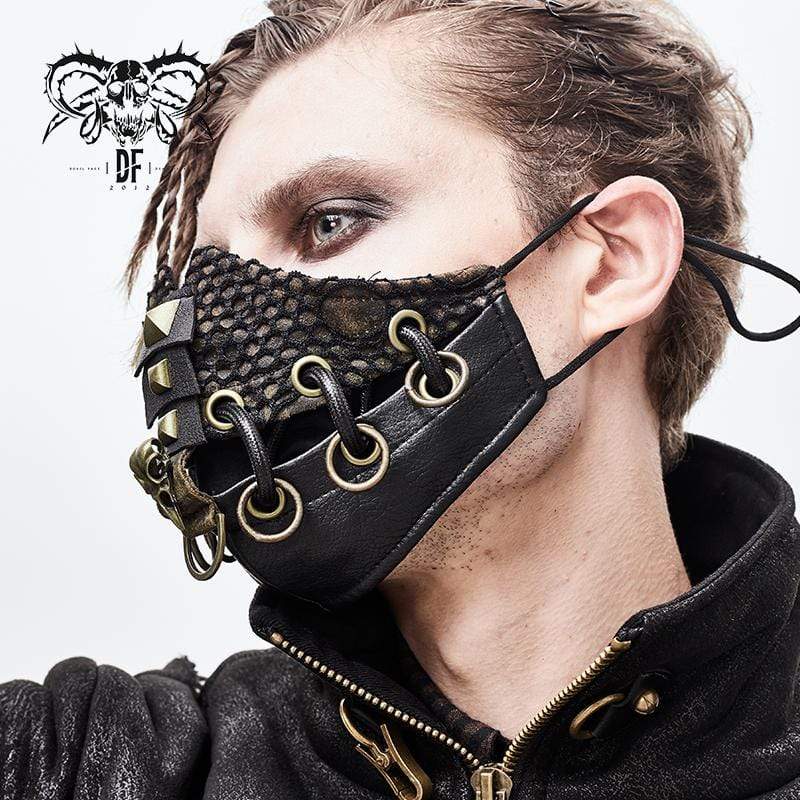 Iron Veil Ringed Mesh Mask