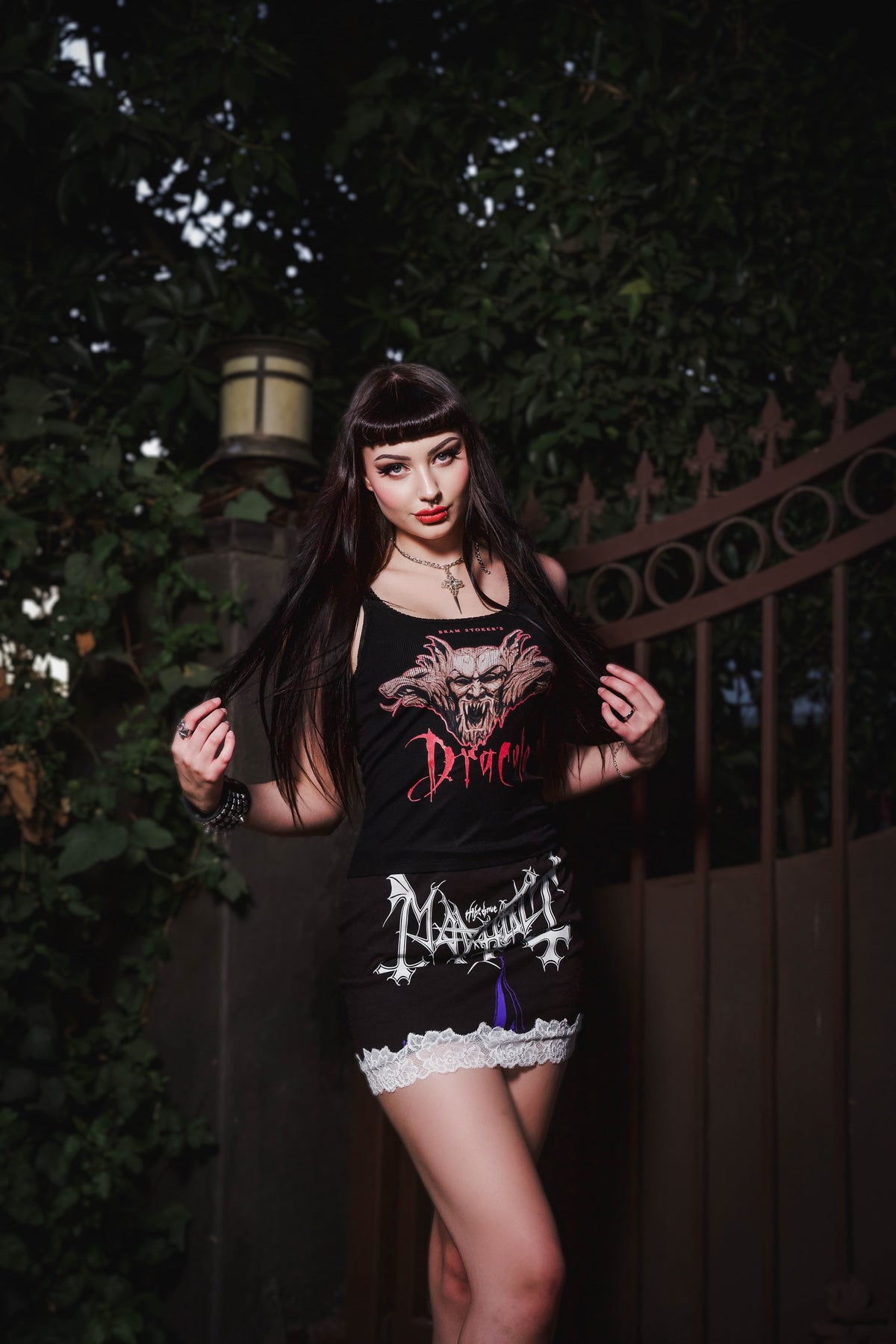 Bram Stoker's Dracula Ribbed Lace Tank