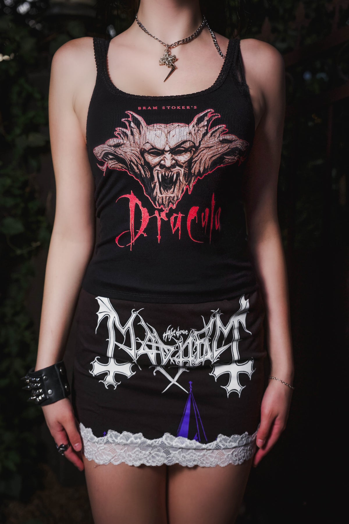 Bram Stoker's Dracula Ribbed Lace Tank