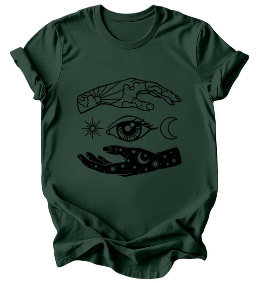 Celestial Hands - Burgundy or Emerald T-Shirt