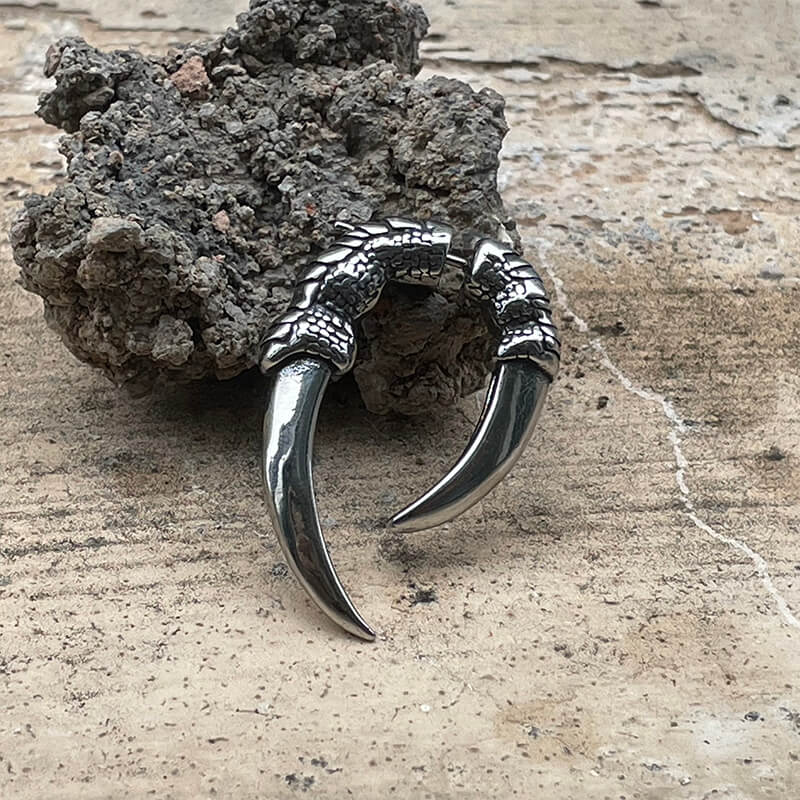 Eagle Claw Stainless Steel Stud Earrings