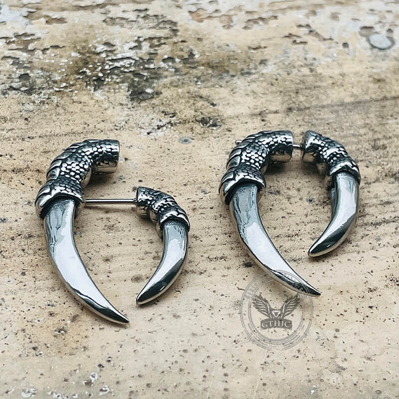 Eagle Claw Stainless Steel Stud Earrings