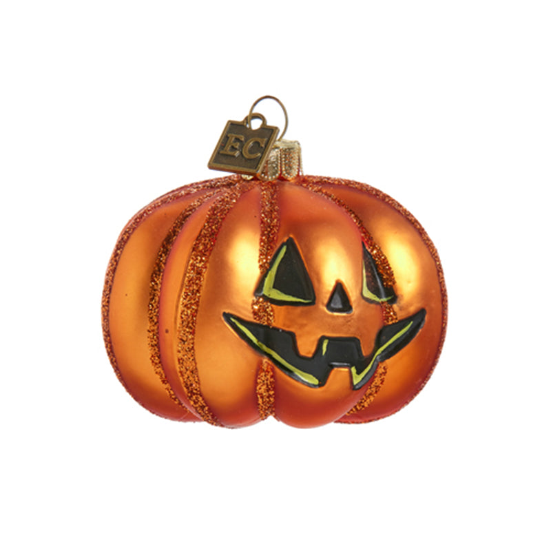 2.75" Pumpkin Glass Ornament by Eric Cortina