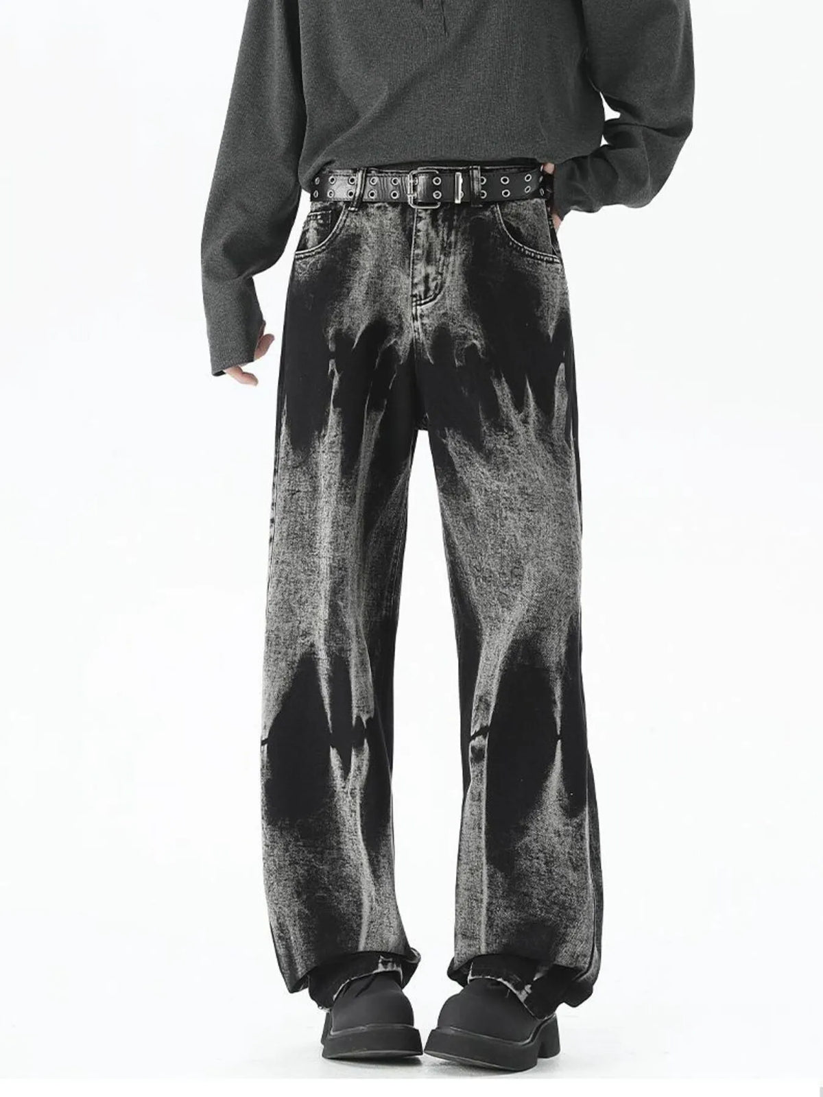Smoke Signal Washed Wide-Leg Jeans