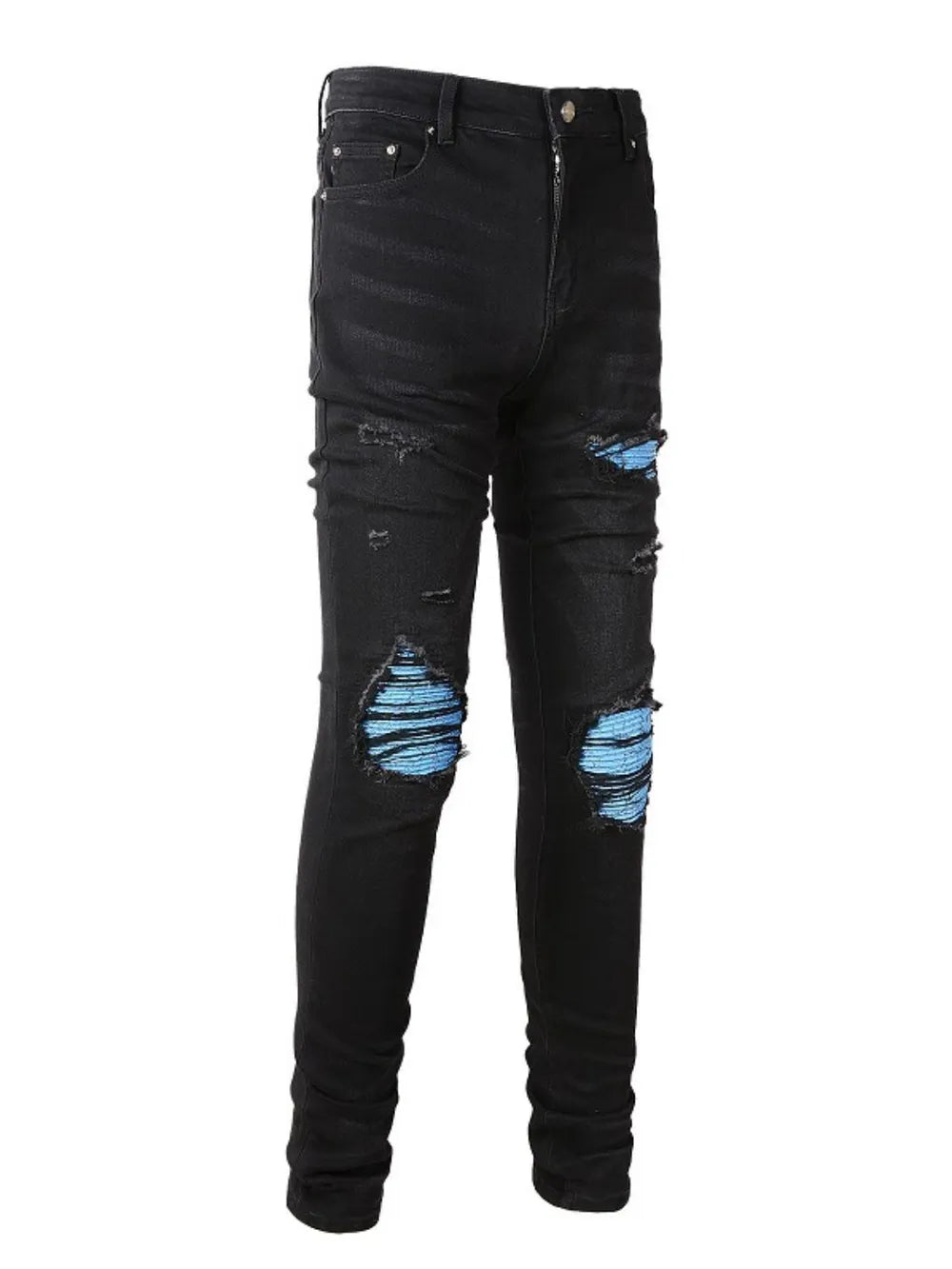 Electric Ruin Distressed Skinny Jeans