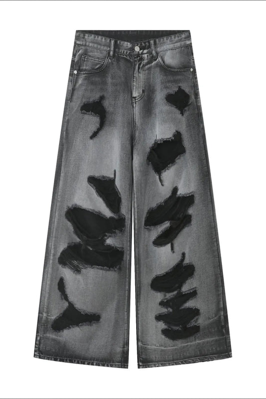 Wreckage Wide-Leg Jeans