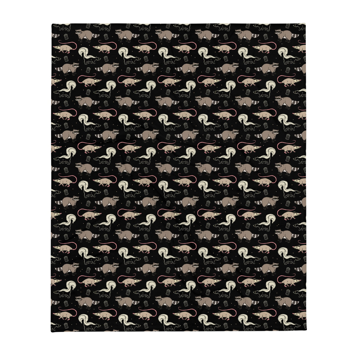 Garbage Cats Throw Blanket