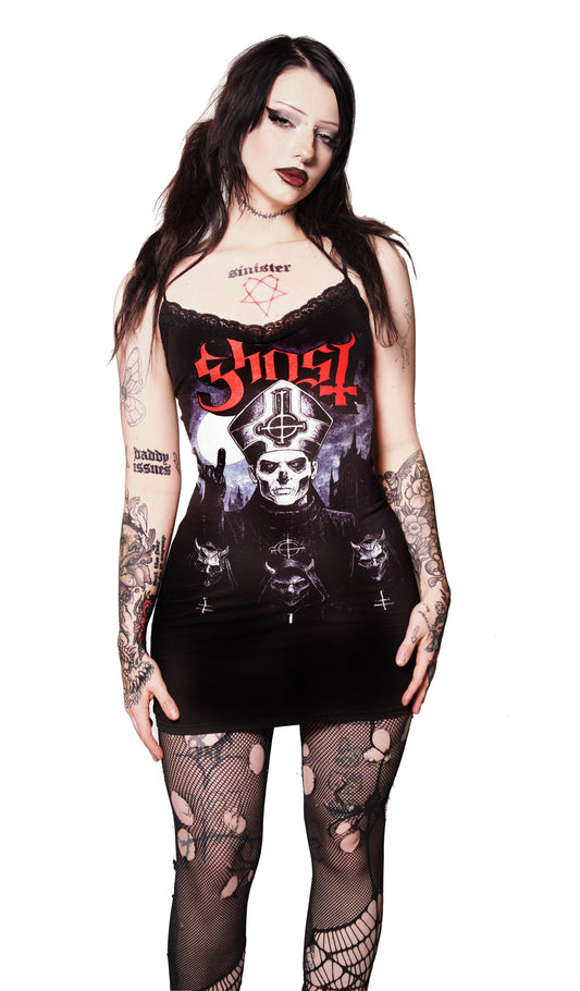 Ghost Lace Strap Dress
