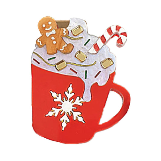 Gingerbread Latte Brooch by Cherryloco