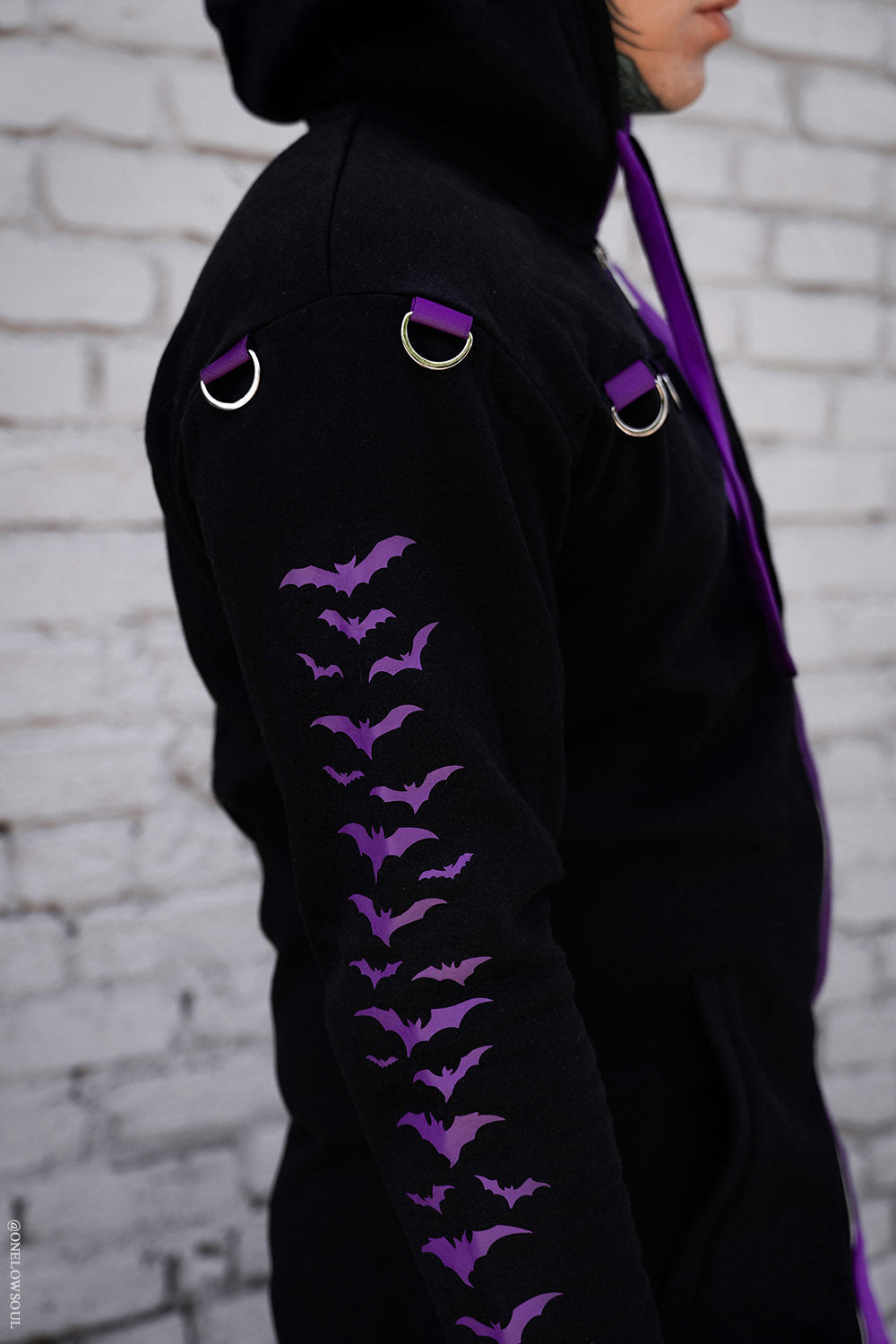 Split Mage Hoodie [Black/Purple]