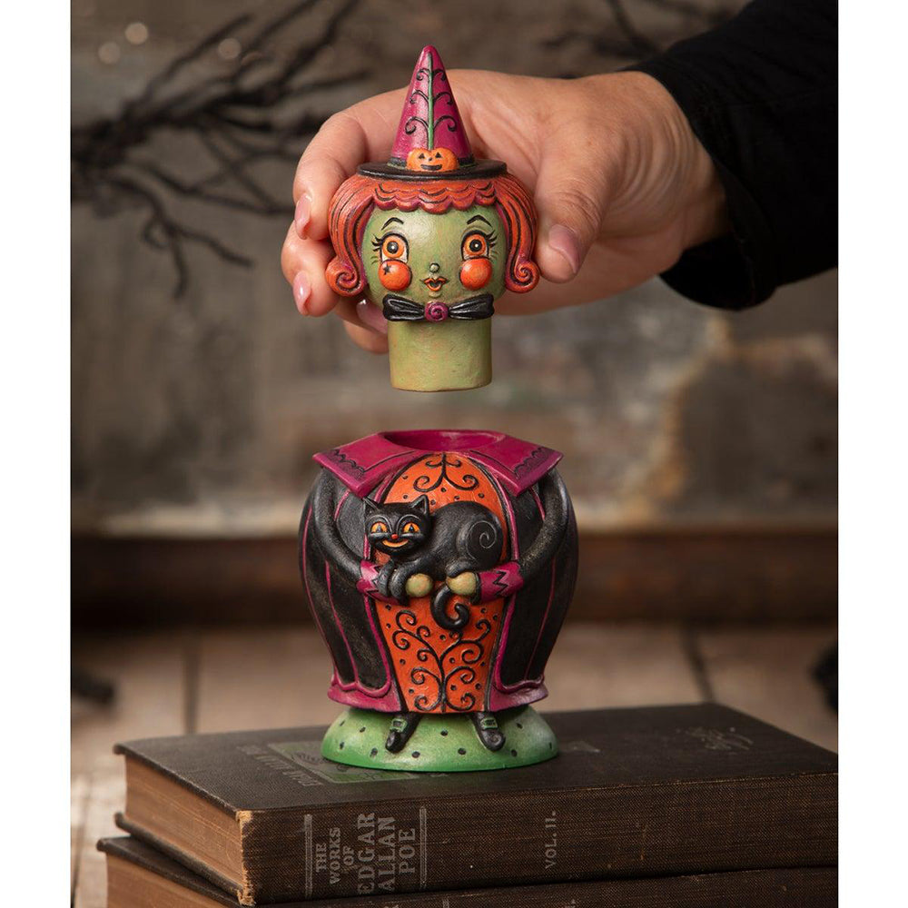 Hagatha and Jack Spooks Jar by Johanna Parker for Bethany Lowe Designs