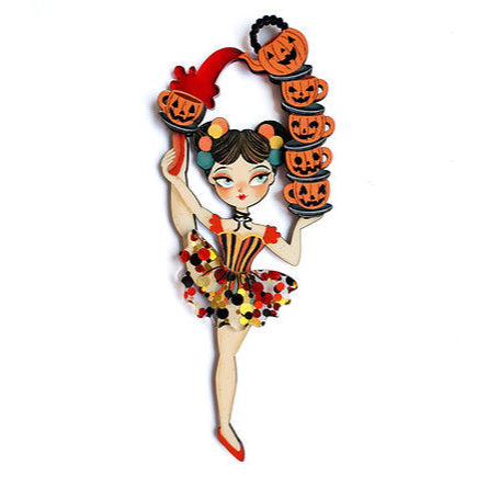 Halloween Contortionist Brooch by Laliblue – Retro Kitschy Statement Brooch for Collectors | PRE-ORDER SHIPS IN 2-3 WEEKS