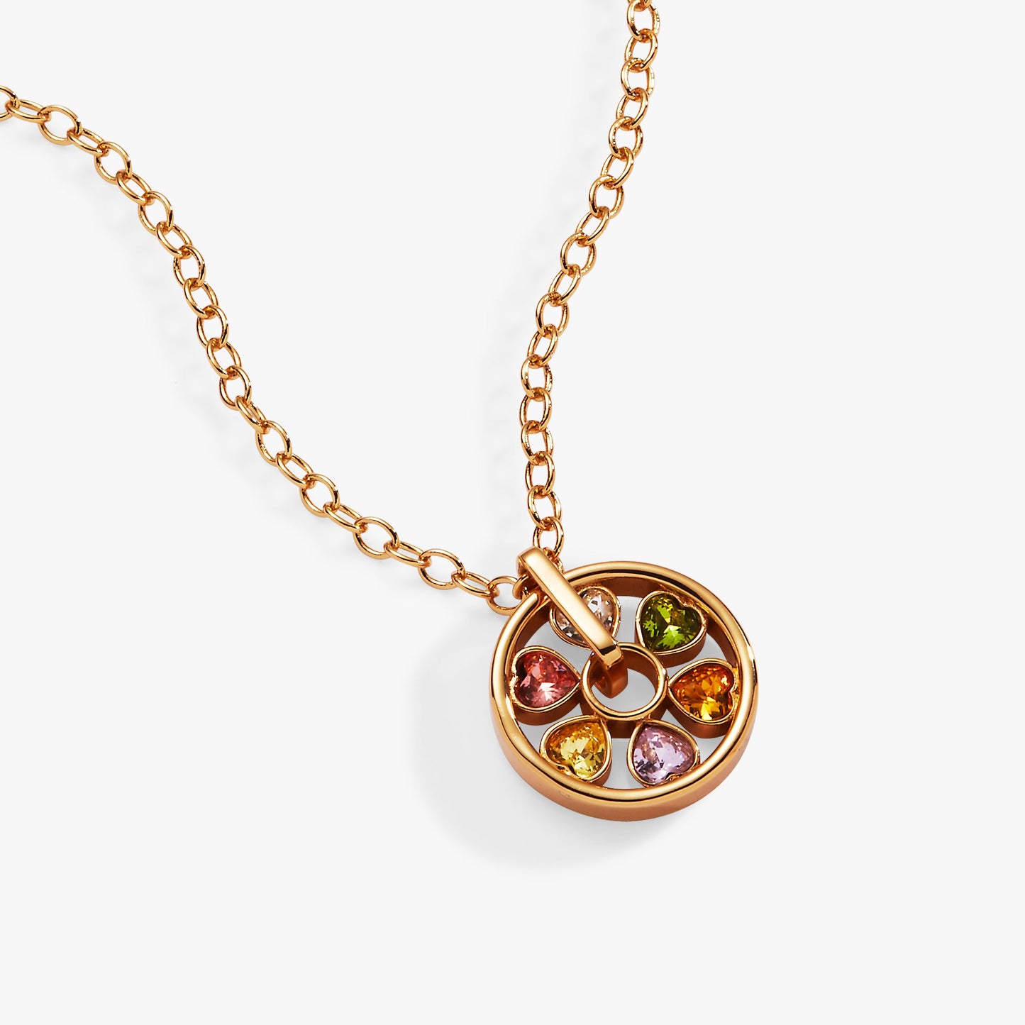 Heart Crystal Wheel Necklace