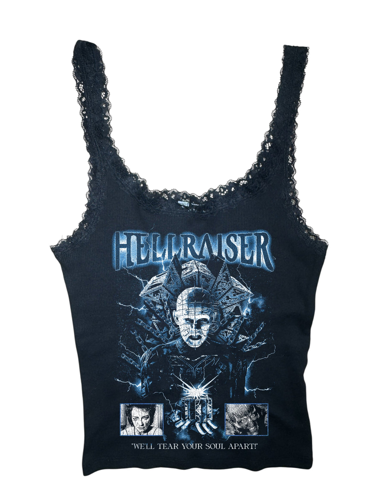 Tear Your Soul Ribbed Lace Tank