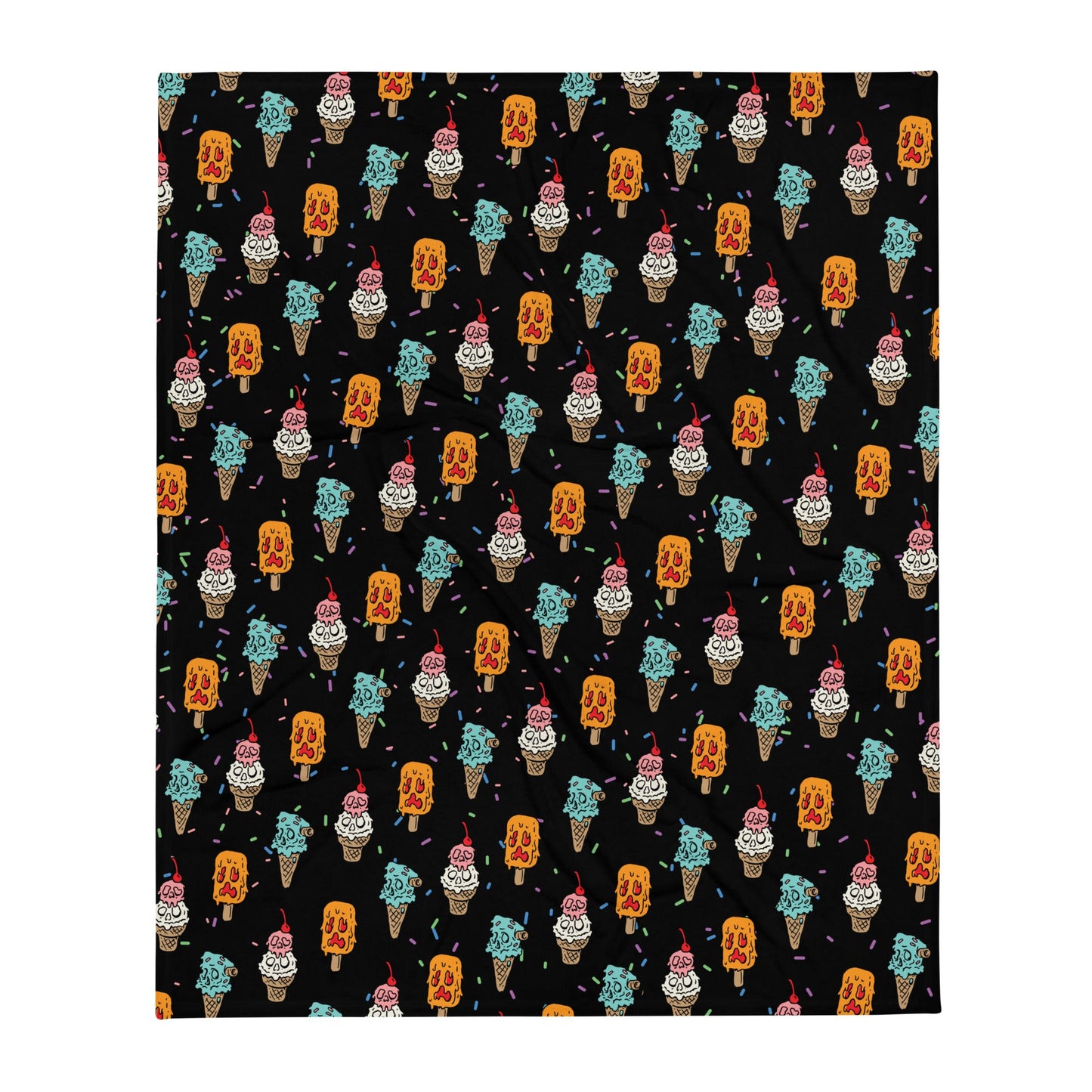 Monster Ice Cream Throw Blanket