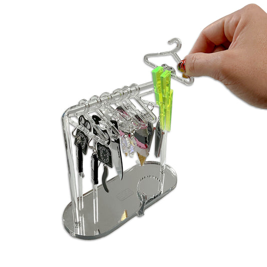 Hang in There! Adorable Dresser-Top Earring Organizer - Common Coat Hanger Style