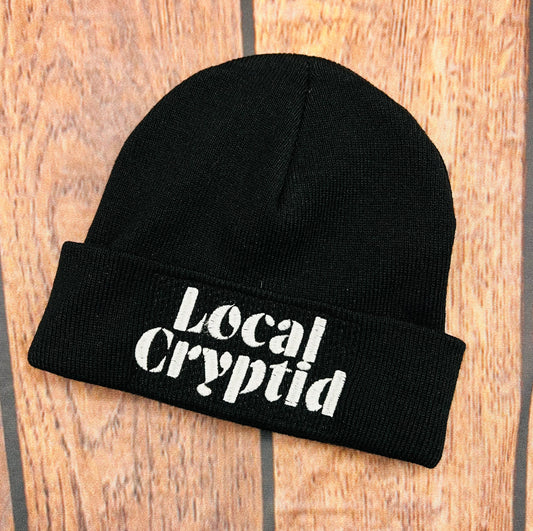 Vegan Beanie - "Local Cryptid" - READY TO SHIP