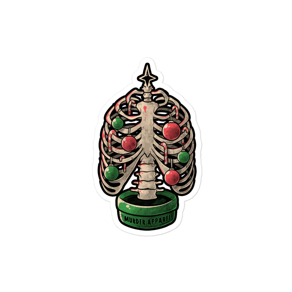 Skeleton Christmas Tree Sticker