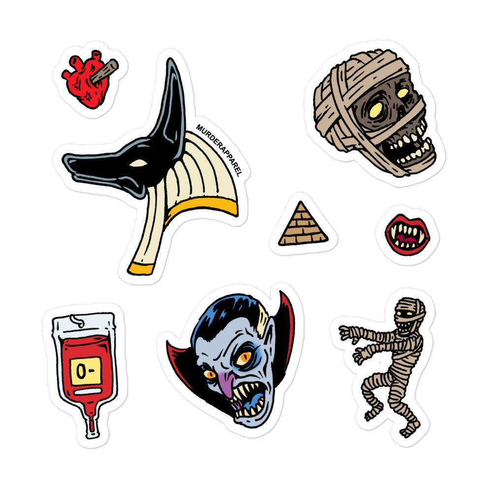 Vampires And Mummies Stickers