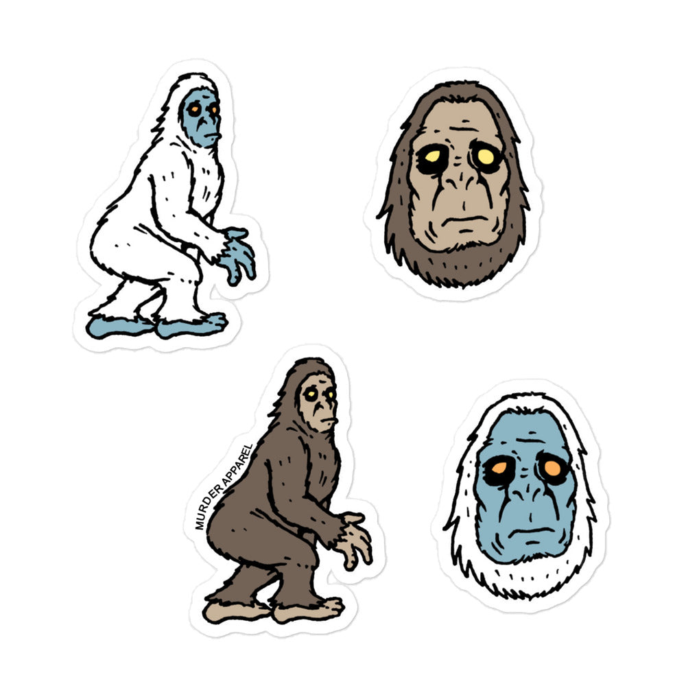 Bigfoot And Yeti Stickers