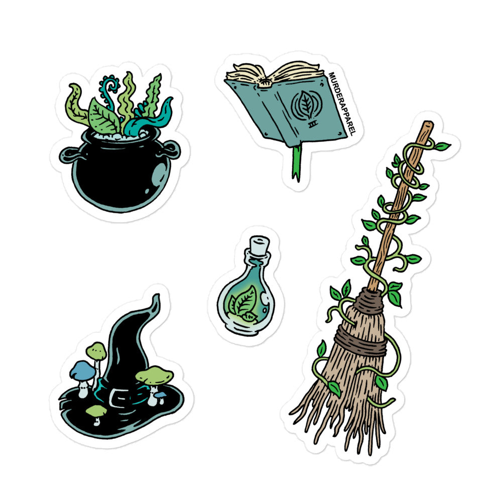 Green Witch Stickers