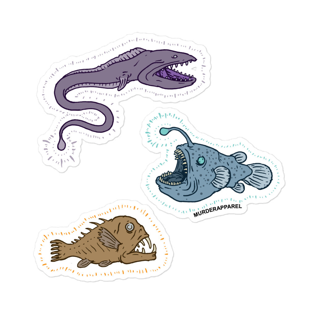 Deep Sea Fish Stickers