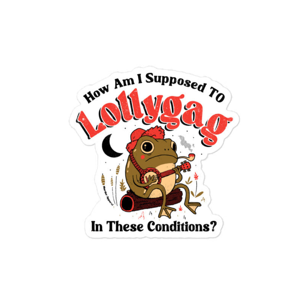 Lollygag Frog Sticker