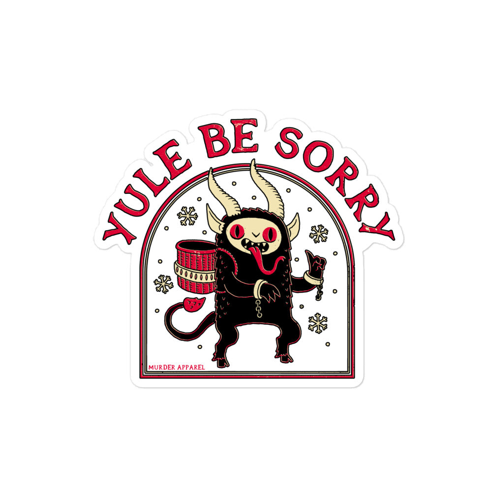 Yule Be Sorry Krampus Sticker