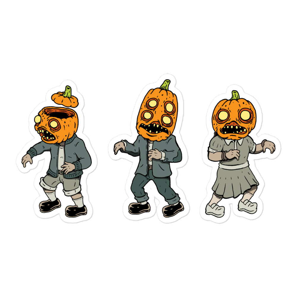 Pumpkin Zombie Kids Stickers