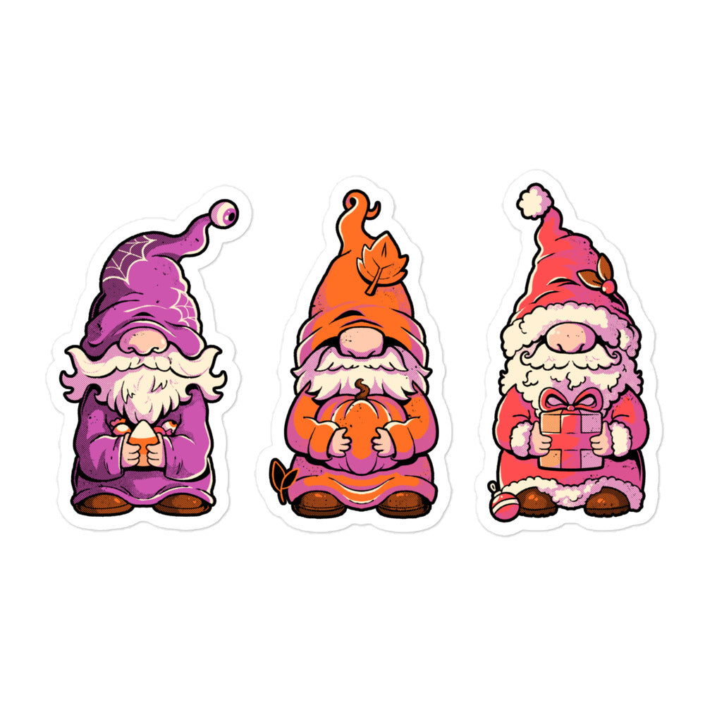 Hallothanksmas Gnome Stickers