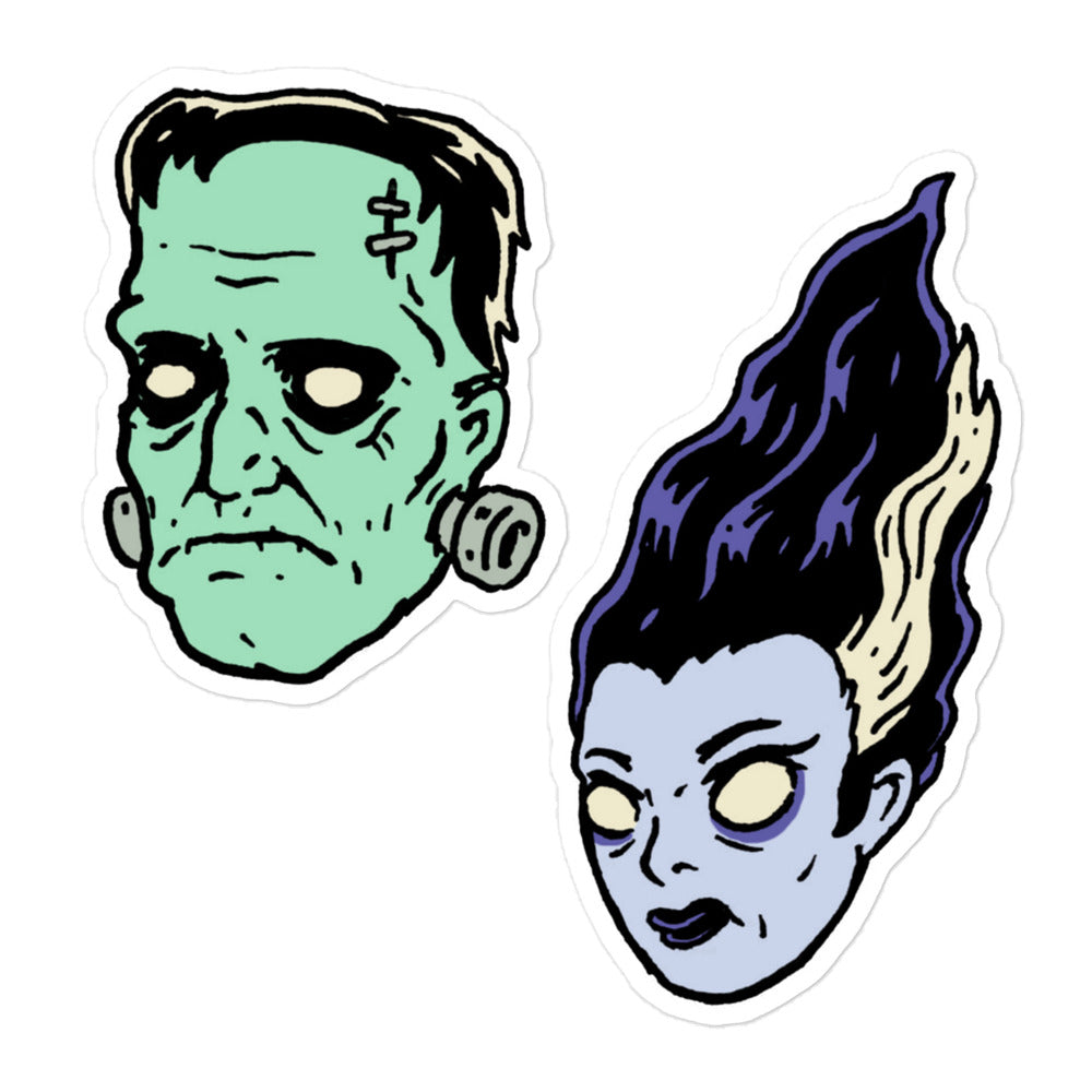 Frankenstein And Bride Stickers