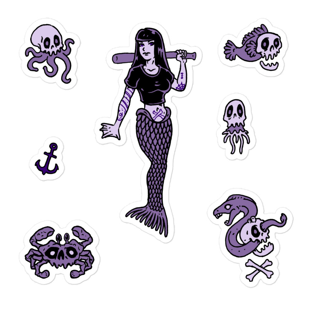 Goth Mermaid Stickers