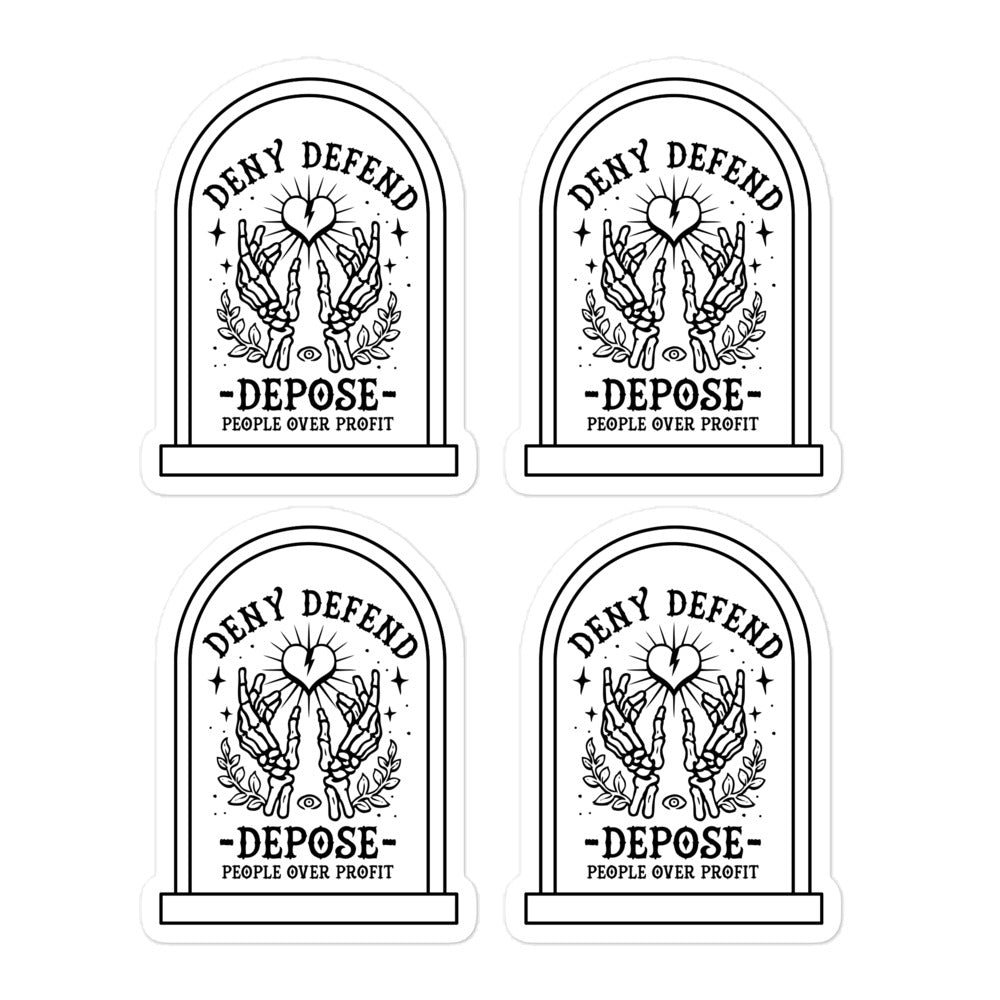 Deny Defend Depose Stickers
