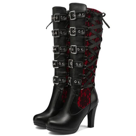 Hellbound Buckled High Boots