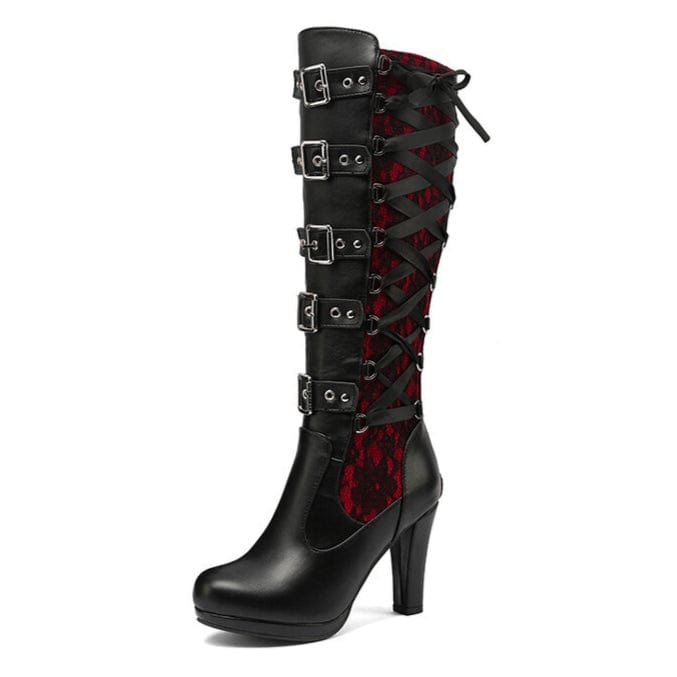 Hellbound Buckled High Boots
