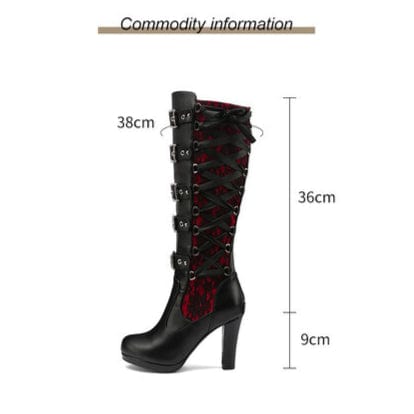 Hellbound Buckled High Boots