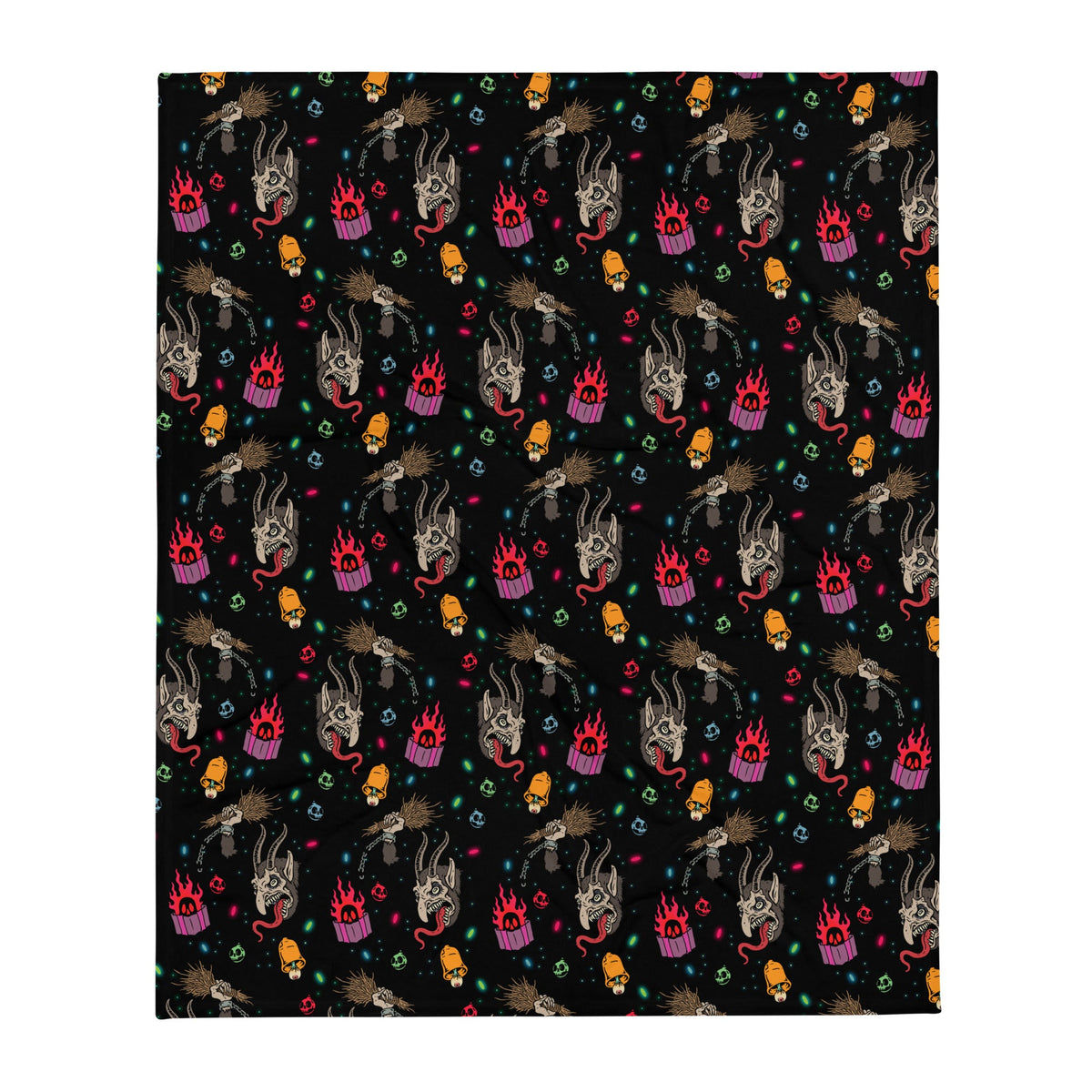 Merry Krampus Throw Blanket