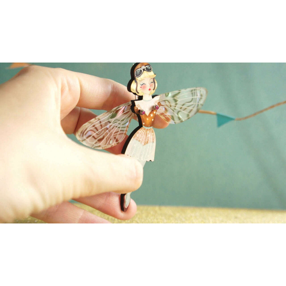 Butterfly Woman Halloween Brooch by Laliblue | PRE-ORDER SHIPS IN 2-3 WEEKS