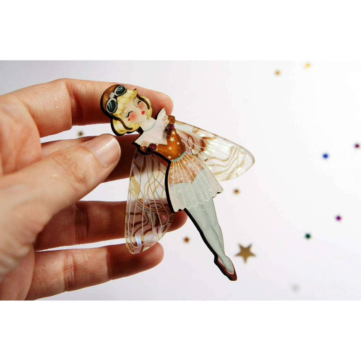 Butterfly Woman Halloween Brooch by Laliblue | PRE-ORDER SHIPS IN 2-3 WEEKS