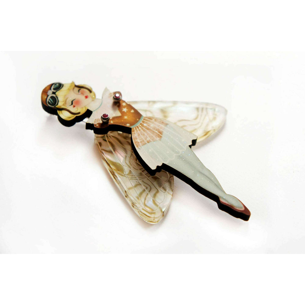 Butterfly Woman Halloween Brooch by Laliblue | PRE-ORDER SHIPS IN 2-3 WEEKS