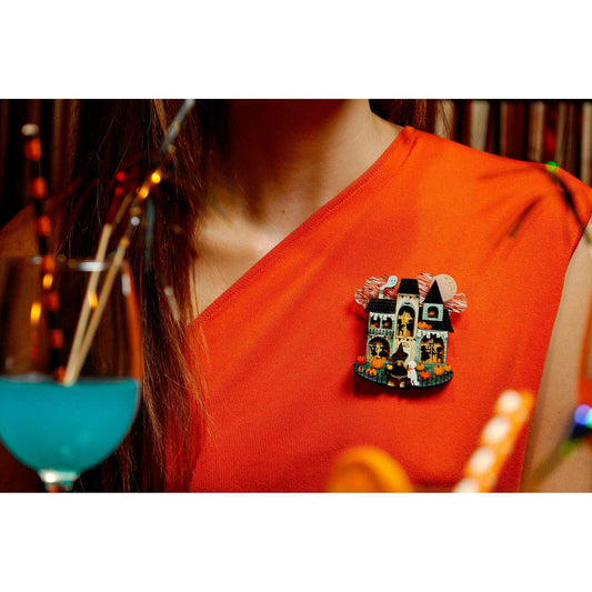 Halloween Party House Brooch by Laliblue | PRE-ORDER SHIPS IN 2-3 WEEKS