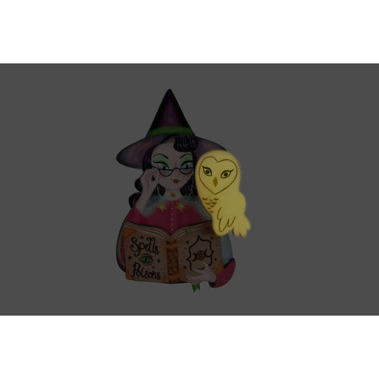 Witch with Owl Halloween Brooch by Laliblue | PRE-ORDER SHIPS IN 2-3 WEEKS