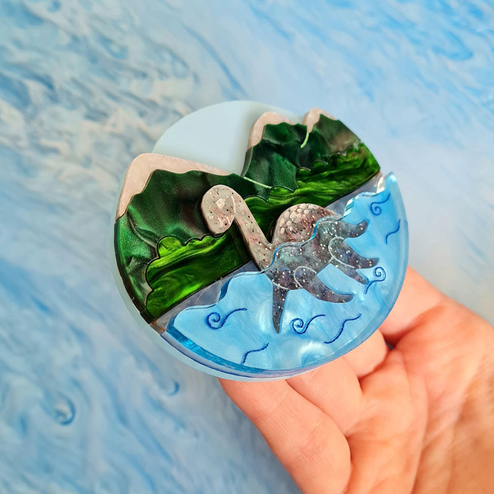 Loch Ness Monster Brooch by Cherryloco