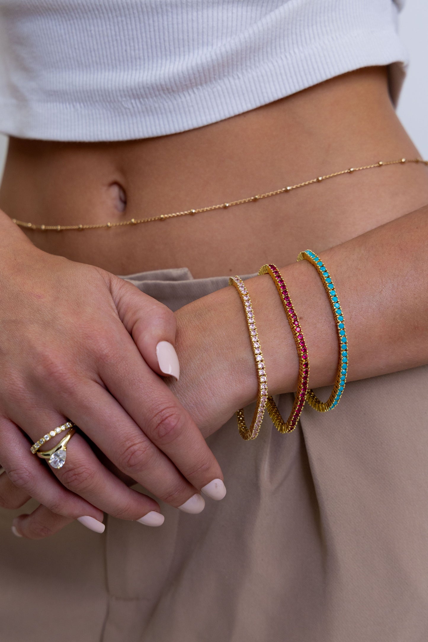 Karla Tennis Bracelet - Turquoise