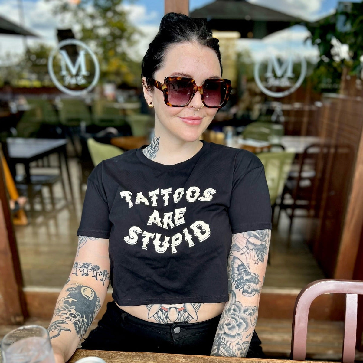 Tattoos Are Stupid Crop Top
