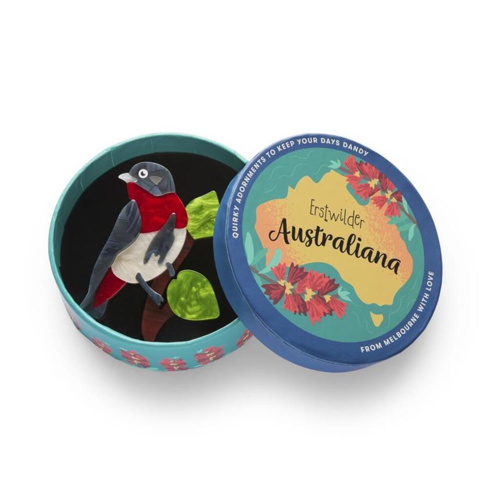 Mabel the Mistletoebird Brooch by Erstwilder