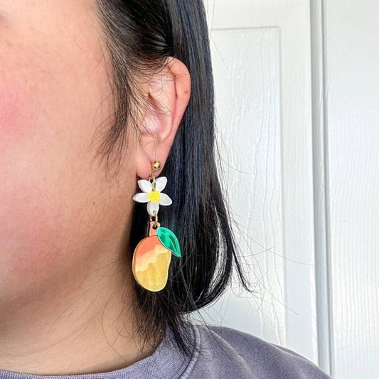 Mango Dangle Acrylic Earrings